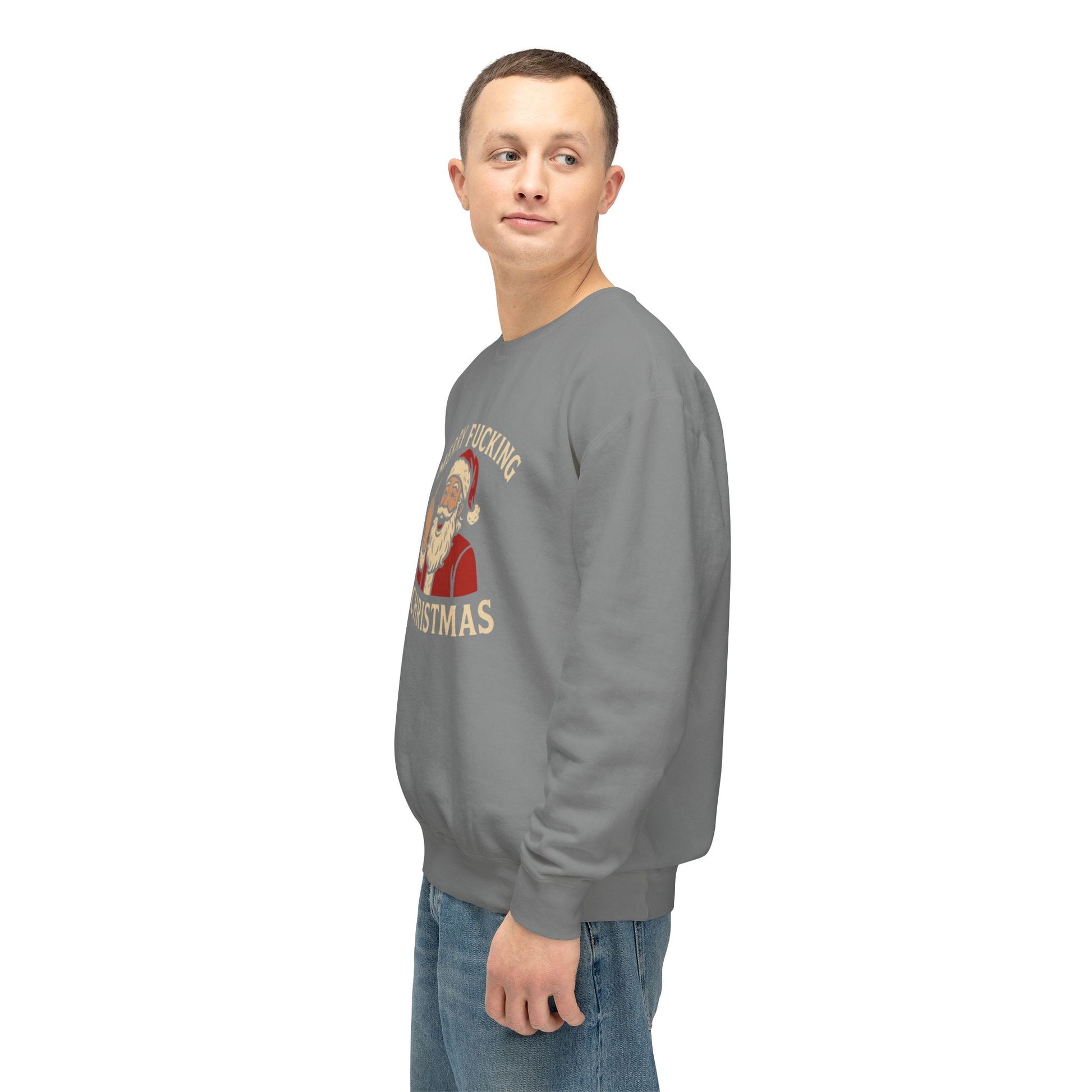 Merry Christmas Sweatshirt, Funny Holiday Crewneck, Unisex Gift, Christmas Apparel, Sarcastic Sweatshirt, Unique Holiday Clothing - TRV