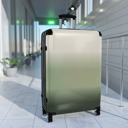 Gradient Green Carry-On Suitcase — Ombre Travel Luggage