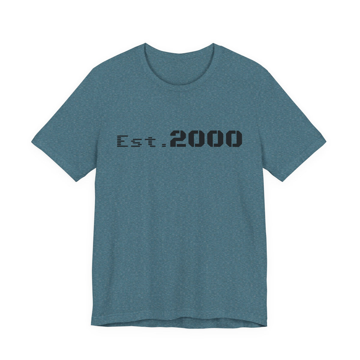 Retro pixel T-shirt by Printify with "Born in 2000" design, celebrating the est. 2000 in vibrant, vintage style.