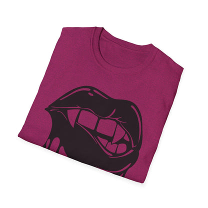 Edgy Graphic Unisex T-Shirt - Dripping Mouth Design, Cool Tee, Trendy Shirt, Hipster Top, Streetwear, Alternative Fashion, Holiday Gift