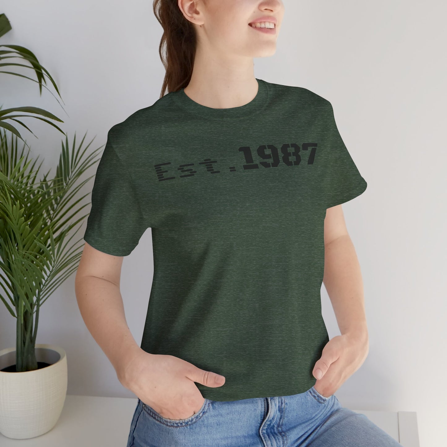 Est. 1987 Unisex Tee - Vintage Style Shirt, 80s Birth Year Gift, Casual Wear, Birthday T-Shirt, Retro Graphic Tee