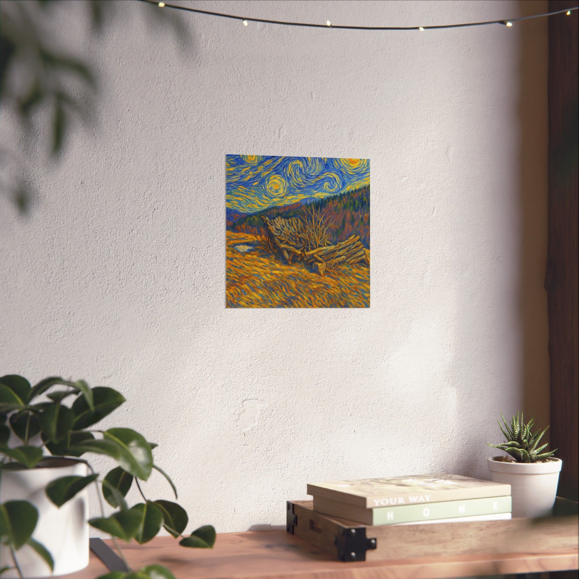 Matte Vertical Posters of Starry Night - Art Print for Home Decor, Wall Art, Gift for Art Lovers, Bacground for Celebrations - TRV
