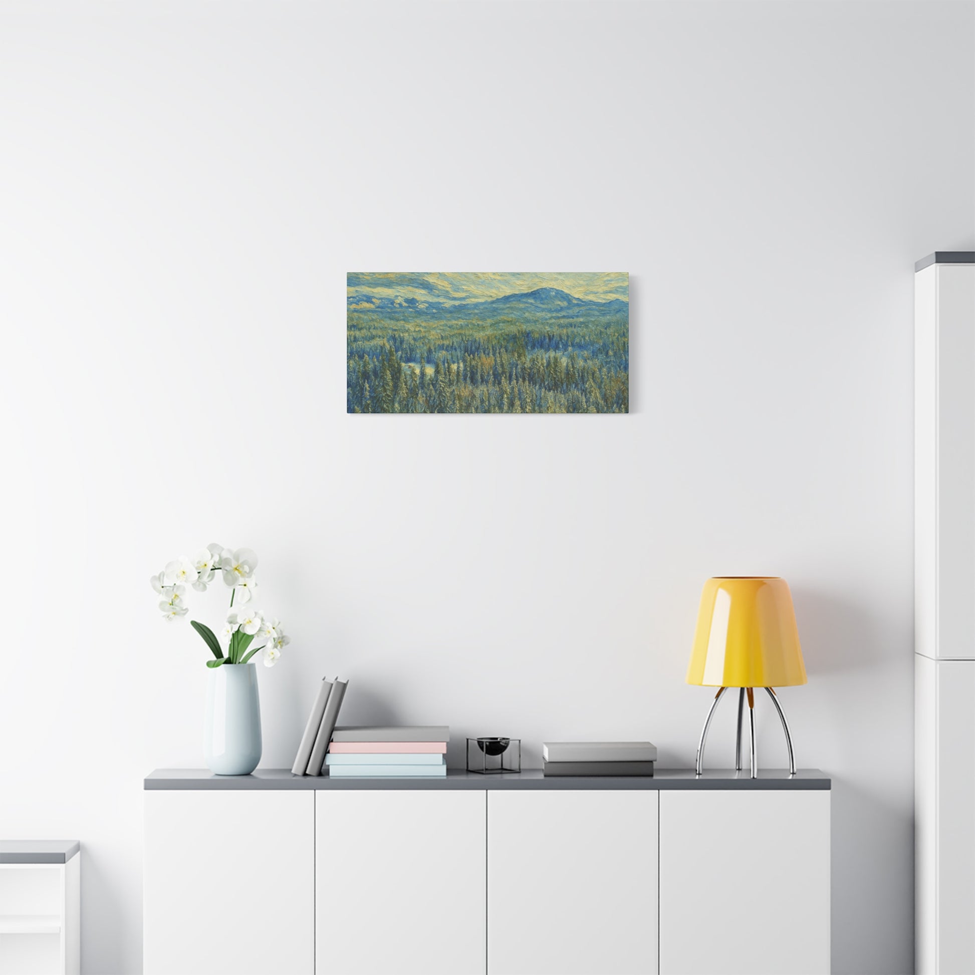 Scenic Landscape Canvas Print, Rustic Home Decor, Wall Art for Nature Lovers, Gift for Art Enthusiasts, Serene Forest Artwork - TRV