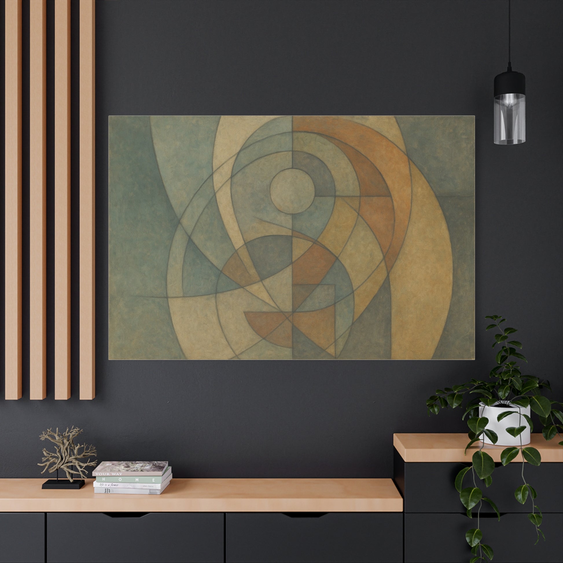 Abstract Geometric Circles Matte Canvas - TRV