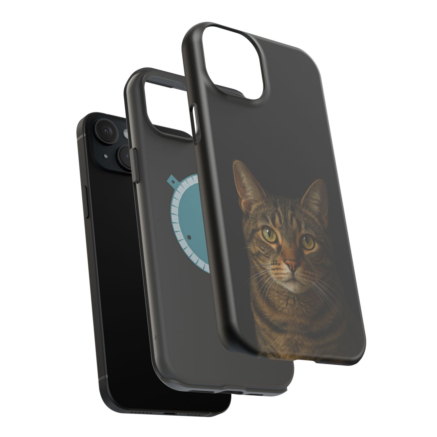 Magnetic Impact-Resistant Phone Case — Realistic Tabby Cat Portrait