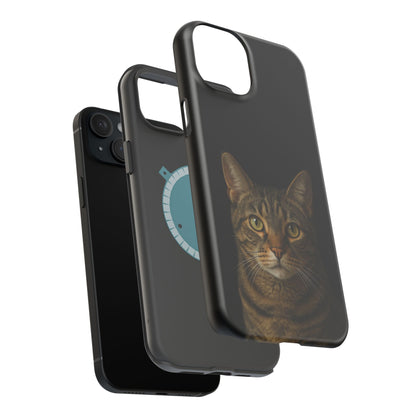 Magnetic Impact-Resistant Phone Case — Realistic Tabby Cat Portrait
