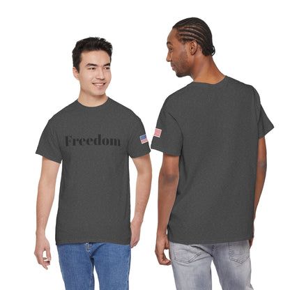 Freedom script tee | T-Shirt, American flag sleeve - TRV