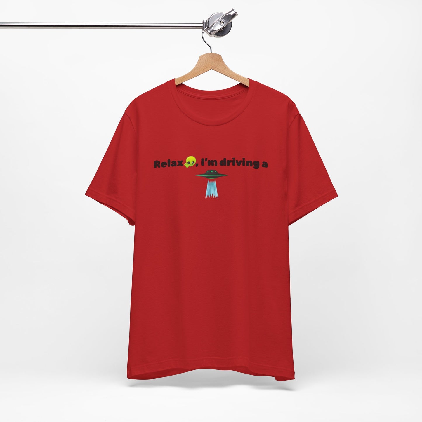 Alien Driving Unisex Tee - Fun Casual Shirt, Gifts for UFO Lovers, Quirky Humor T-Shirt, Perfect for Road Trips, Unique Birthday Present