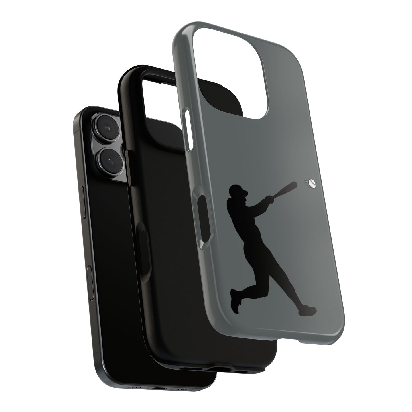 Printify baseball batter phone case, tough protective smartphone cover with baseball-themed design for fans.