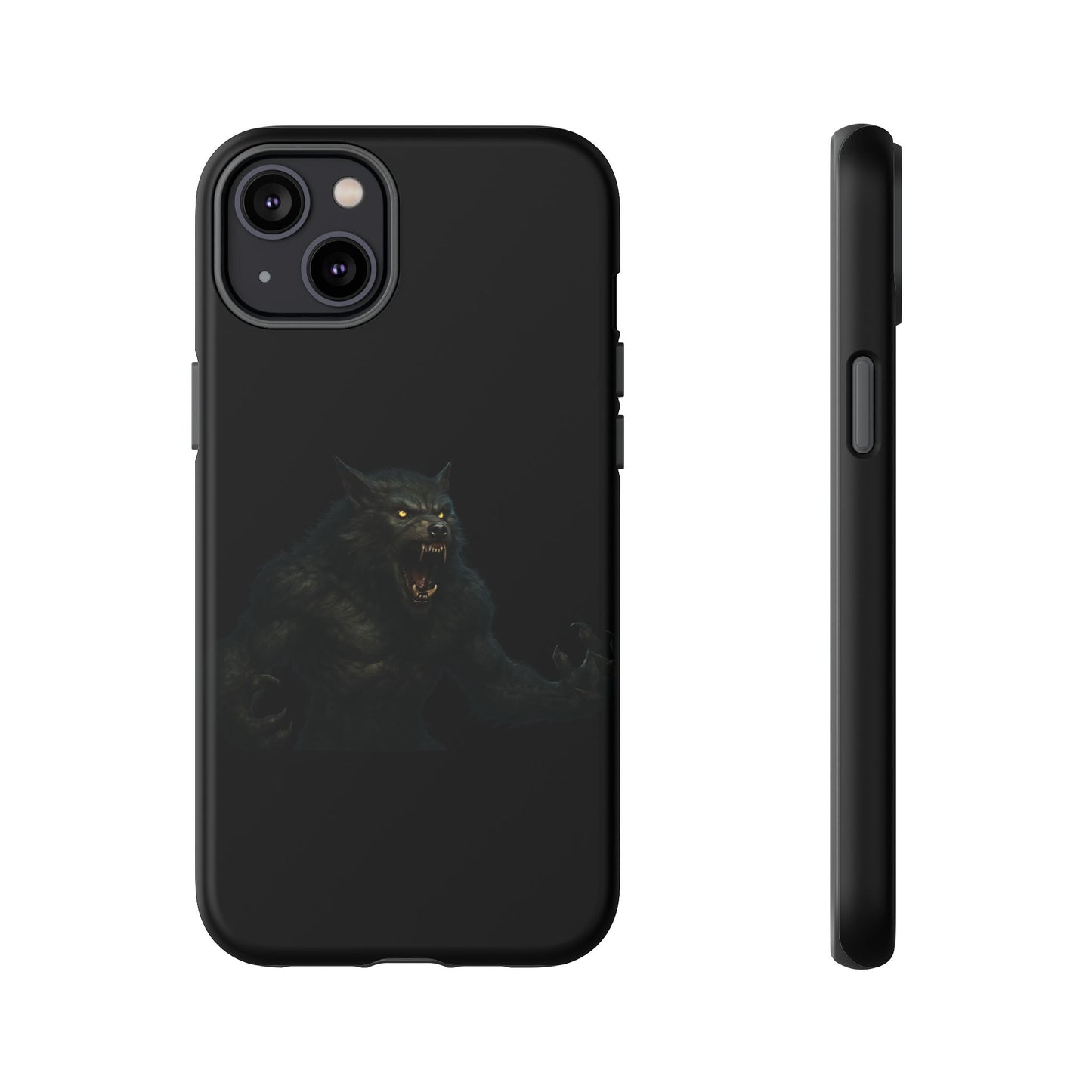 Werewolf Phone Case, Tough Cases, Black Panther Design, Gift for Animal Lovers, Phone Accessories, Fierce Phone Protection - TRV