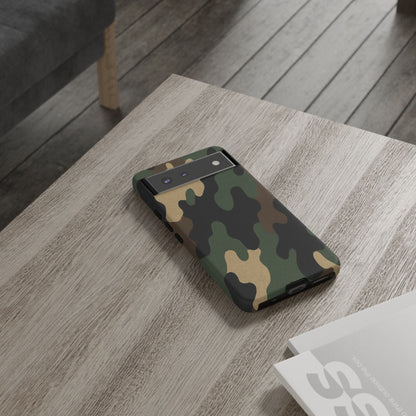 Camouflage Phone Case, Tough Phone Cover, Military Style Accessory, Protective Case for Men, Gifts for Soldiers - TRV
