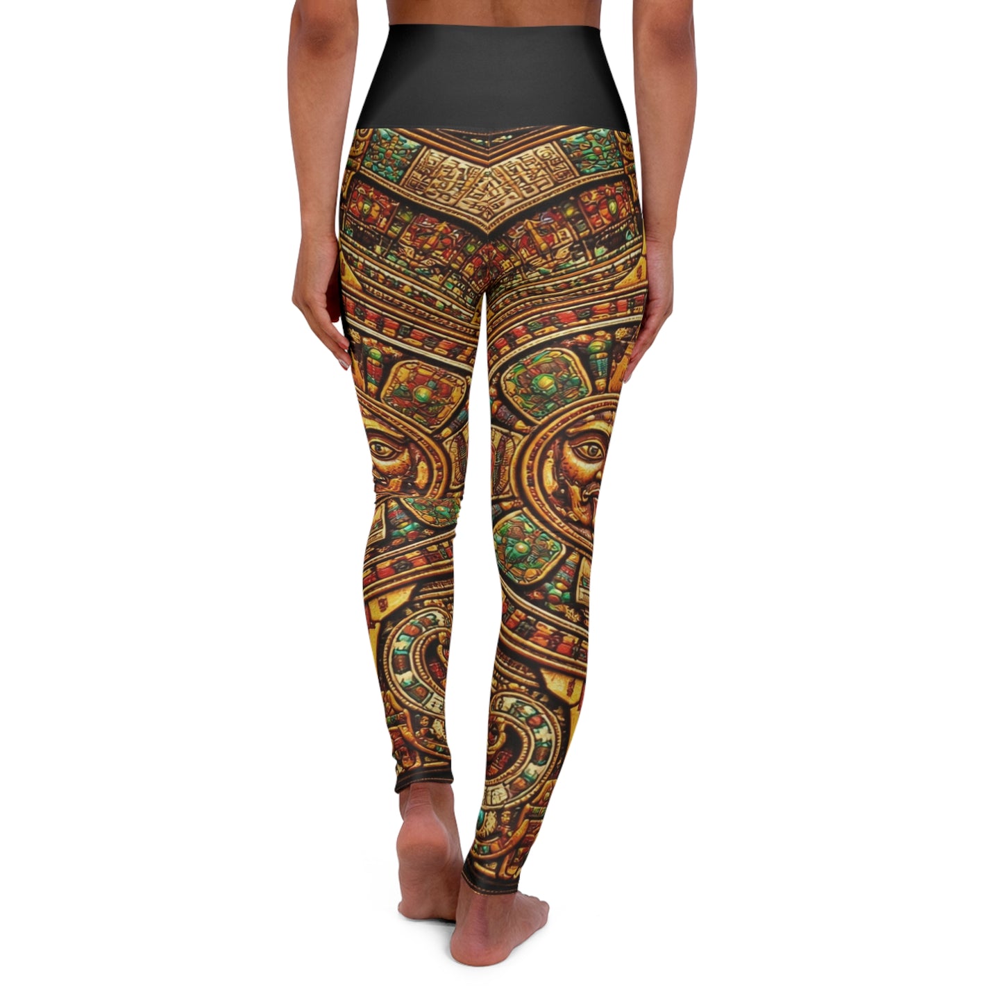 Ornate Mandala Pattern High Waisted Leggings | Boho Yoga Leggings