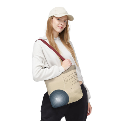 Abstract Neutral Waves Tote Bag | Geometric Circle Pattern