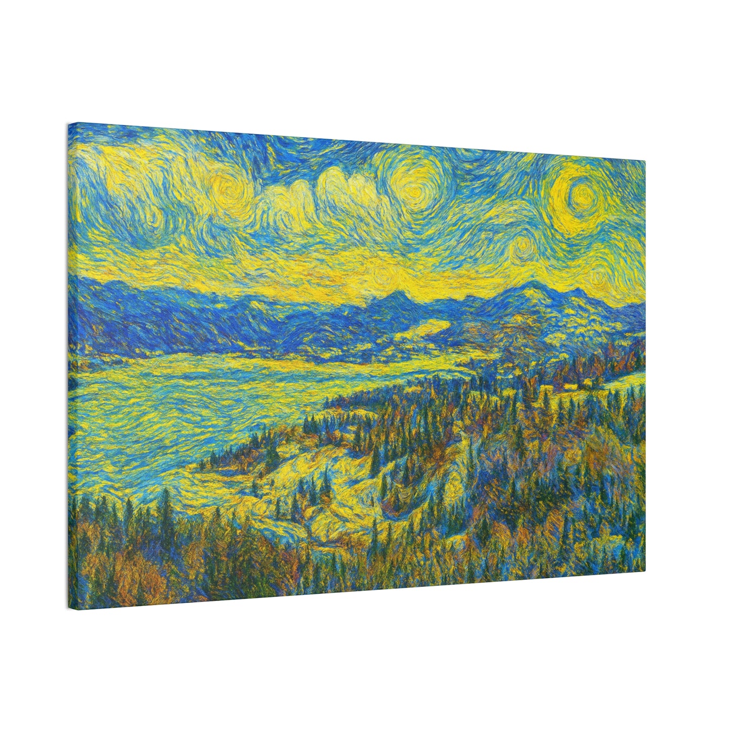 Vibrant Canvas Art, Framed Wall Decor, Modern Home Decor, Landscape Painting, Gift for Art Lovers, Art for Living Room
