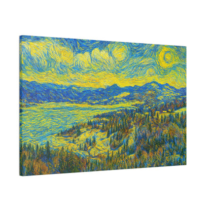 Vibrant Canvas Art, Framed Wall Decor, Modern Home Decor, Landscape Painting, Gift for Art Lovers, Art for Living Room