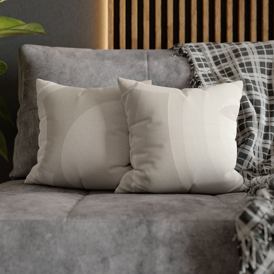 Neutral Abstract Swirl Pillowcase | Square Pillowcase, Spun Polyester