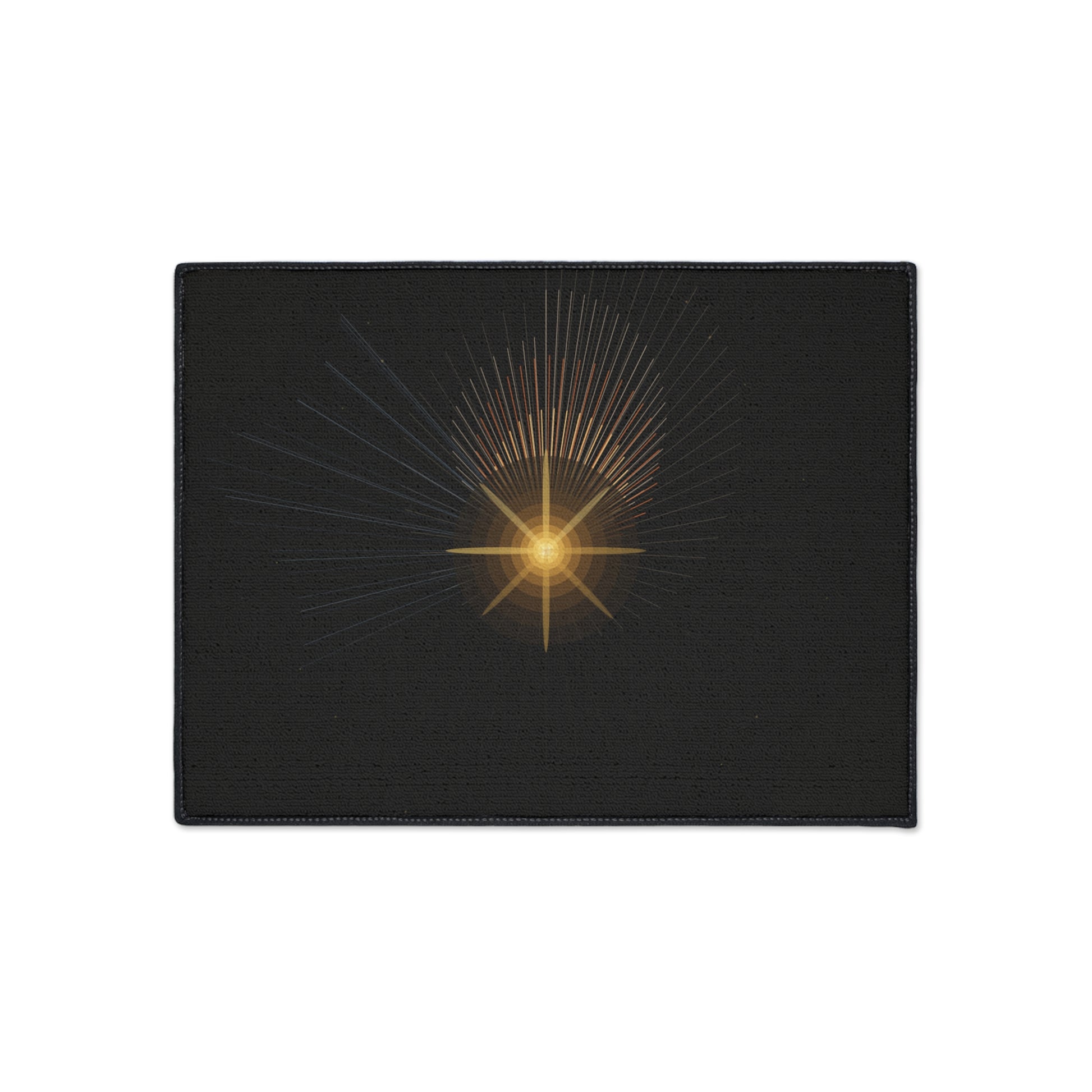 Radiant Star Burst Floor Mat | Black Entrance Rug - TRV