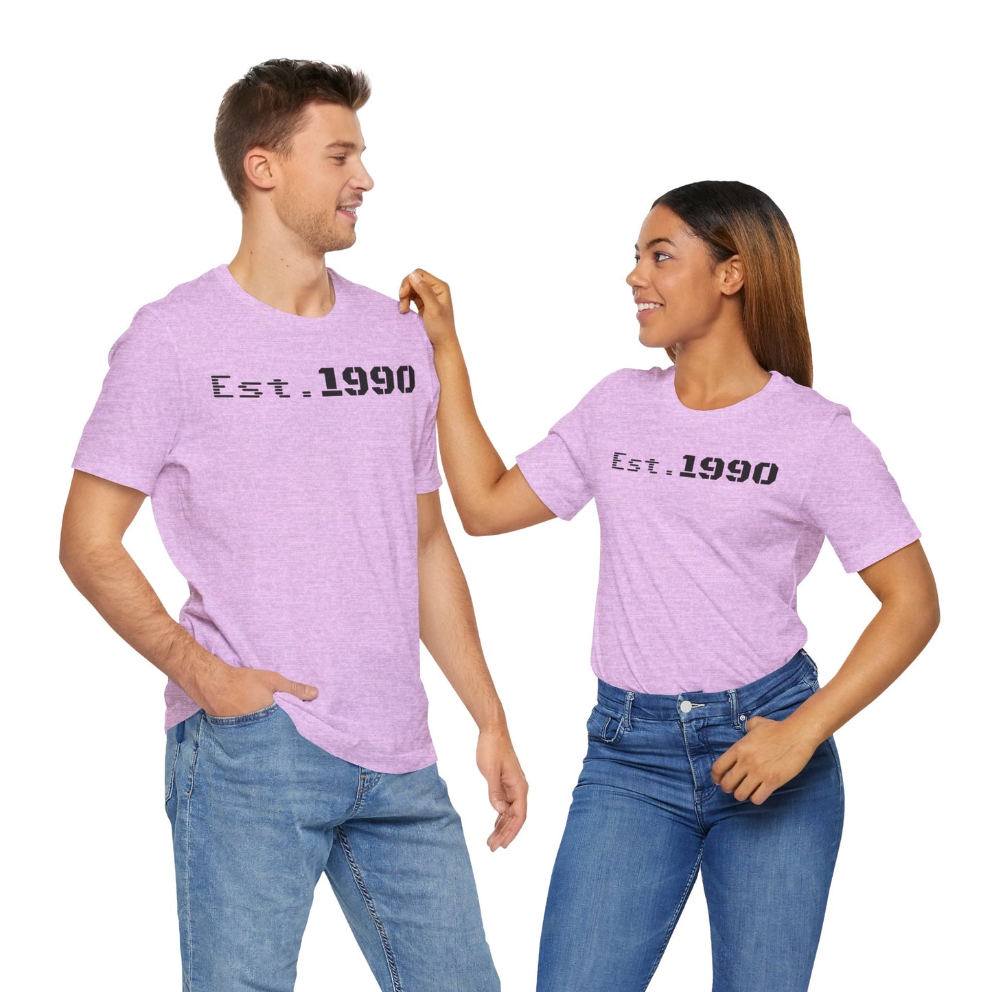 Unisex Est. 1990 Nostalgic Jersey Tee - Perfect Gift, Vintage Style, Retro Fashion, Birthday Celebration, Casual Wear - TRV