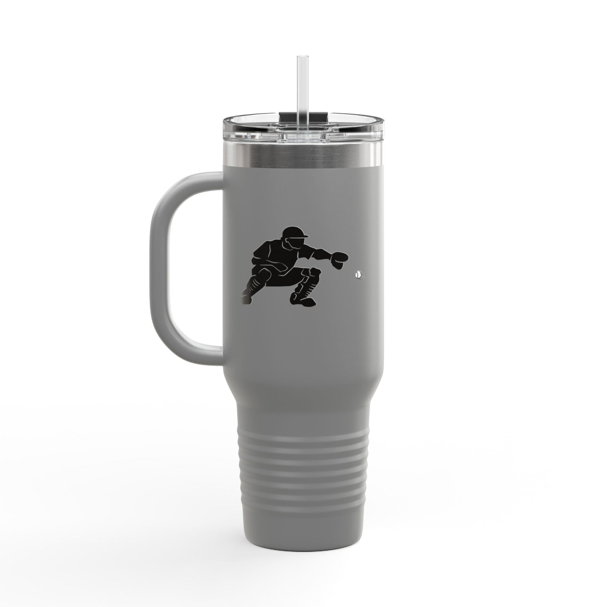 Insulated Travel Mug | Baseball Catcher Themed Travel Tumbler for Active Lifestyles, Coffee Mug, Road Trip Cup, Gym Hydration, Gift for Athletes - TRV