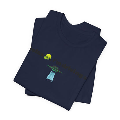 Alien Driving Unisex Tee - Fun Casual Shirt, Gifts for UFO Lovers, Quirky Humor T-Shirt, Perfect for Road Trips, Unique Birthday Present