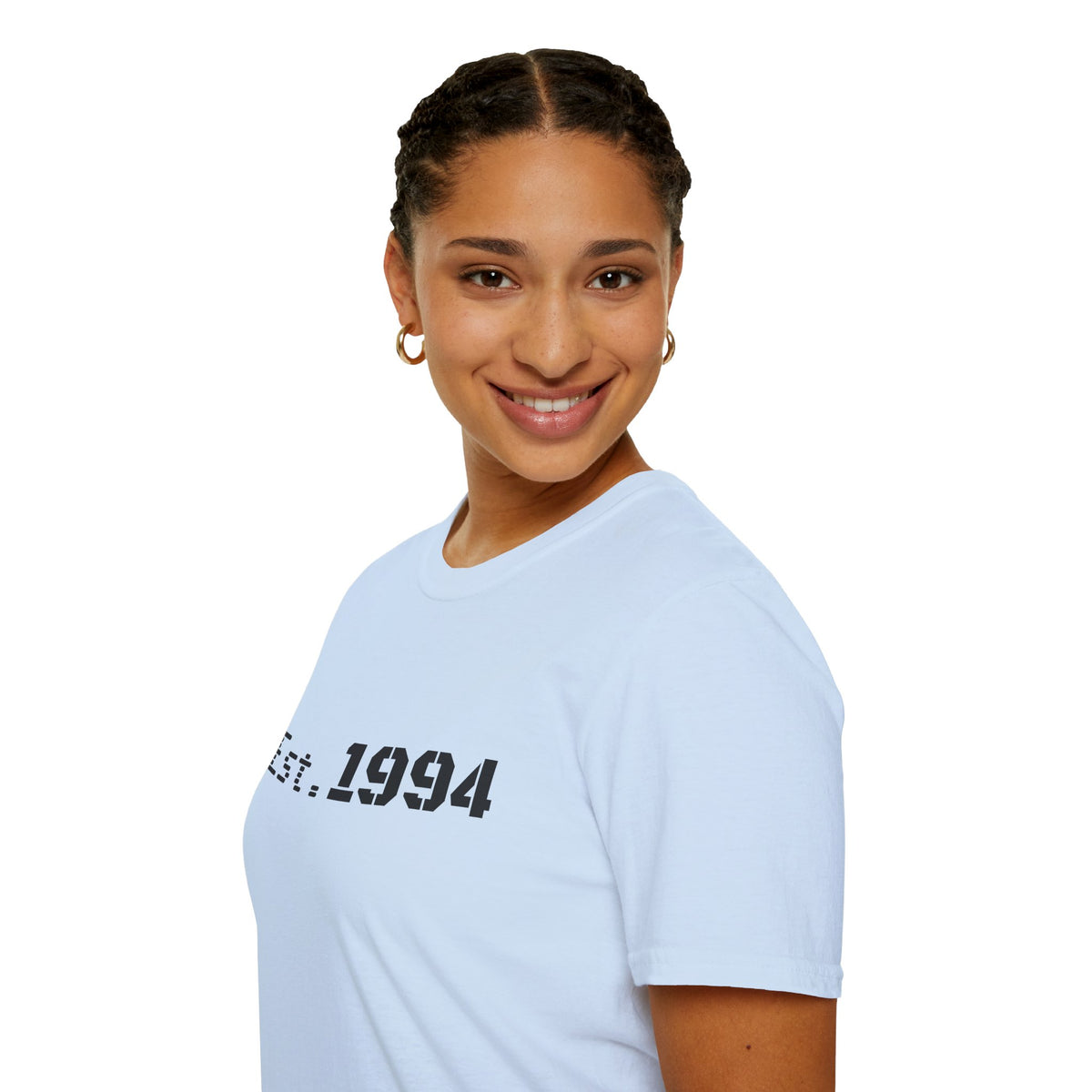 Vintage 1994 Est. graphic T-shirt by Printify featuring bold 1994 design on soft cotton fabric.