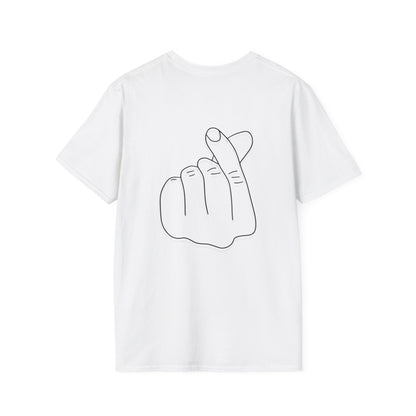 Trendy Unisex Softstyle T-Shirt with Love Hand Gesture Design