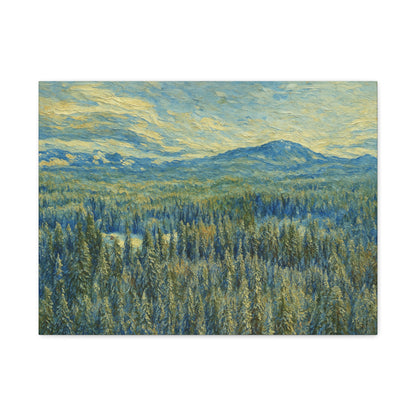 Scenic Landscape Canvas Print, Rustic Home Decor, Wall Art for Nature Lovers, Gift for Art Enthusiasts, Serene Forest Artwork - TRV