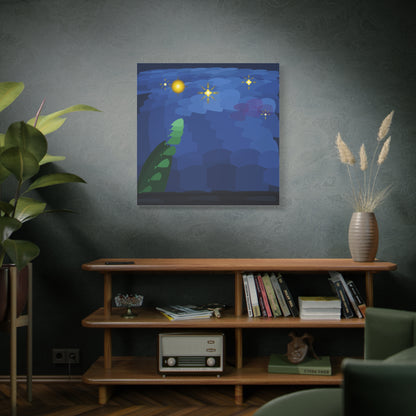 Starry Night Vortex Matte Canvas Stretched 1.25" | Impasto Brushstroke Reproduction