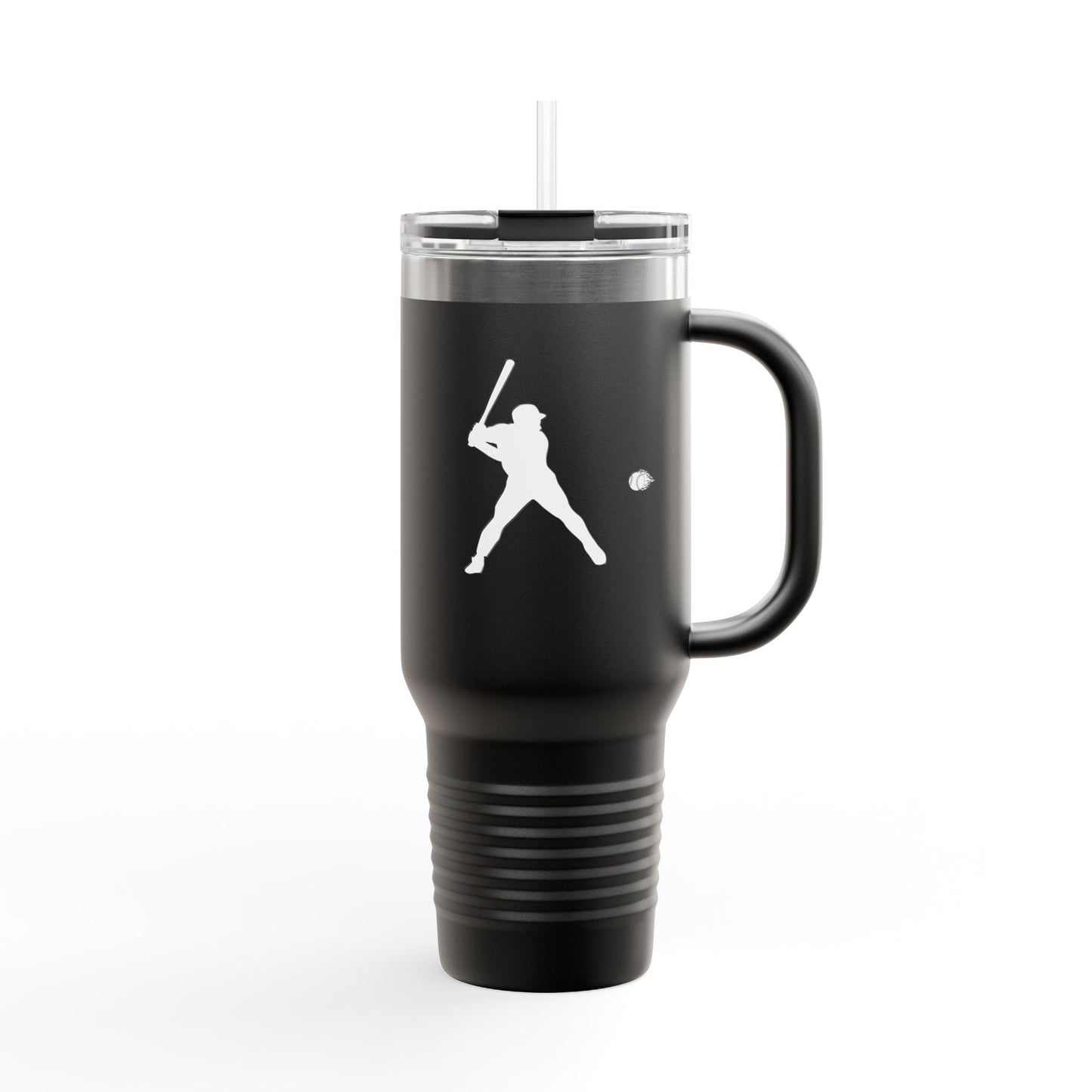 Insulated Travel Mug for Sports Lovers, 40oz Tumbler, Red Baseball Design, Perfect Gift for Fans, Outdoor Adventures, Road Trips, Tailgating