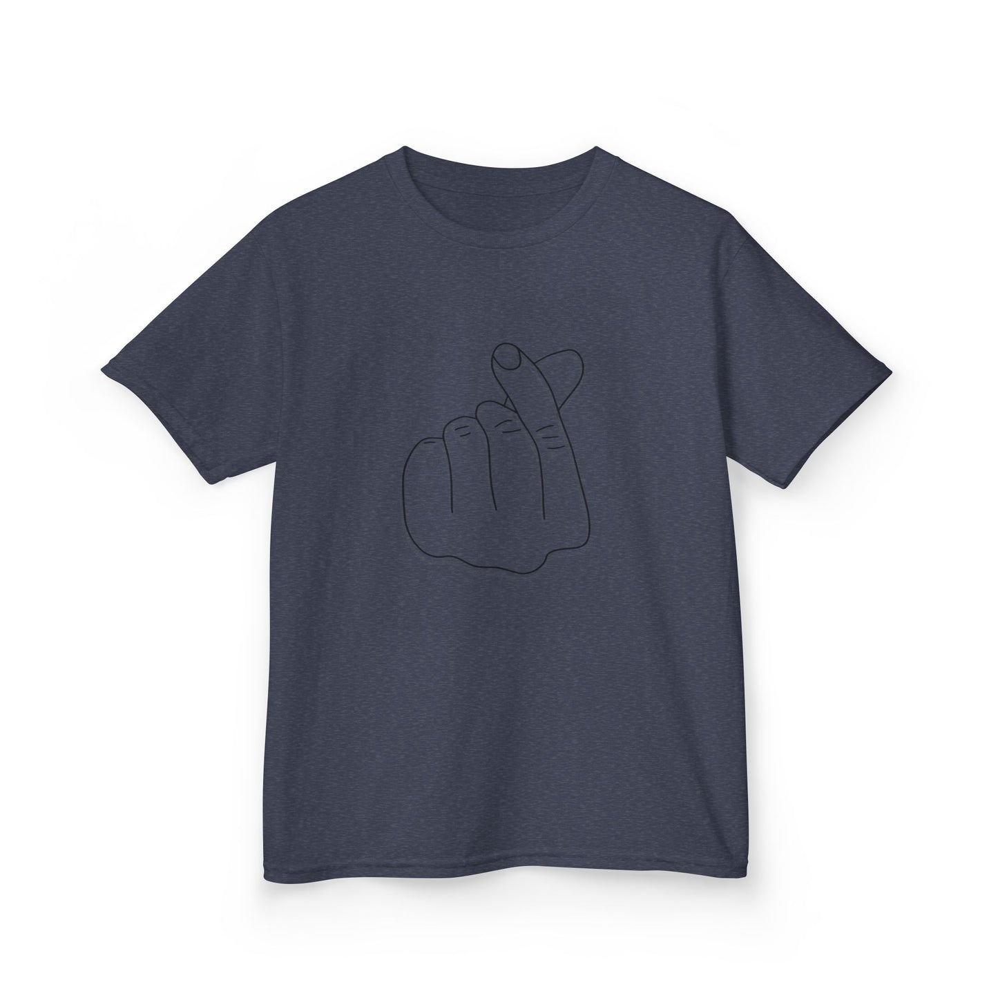 Cute Kids Heavy Cotton Tee - K-Pop Inspired Love Gesture