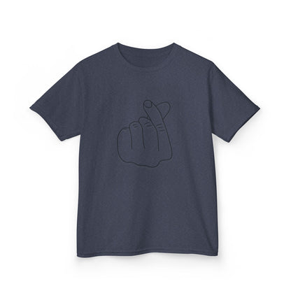 Cute Kids Heavy Cotton Tee - K-Pop Inspired Love Gesture
