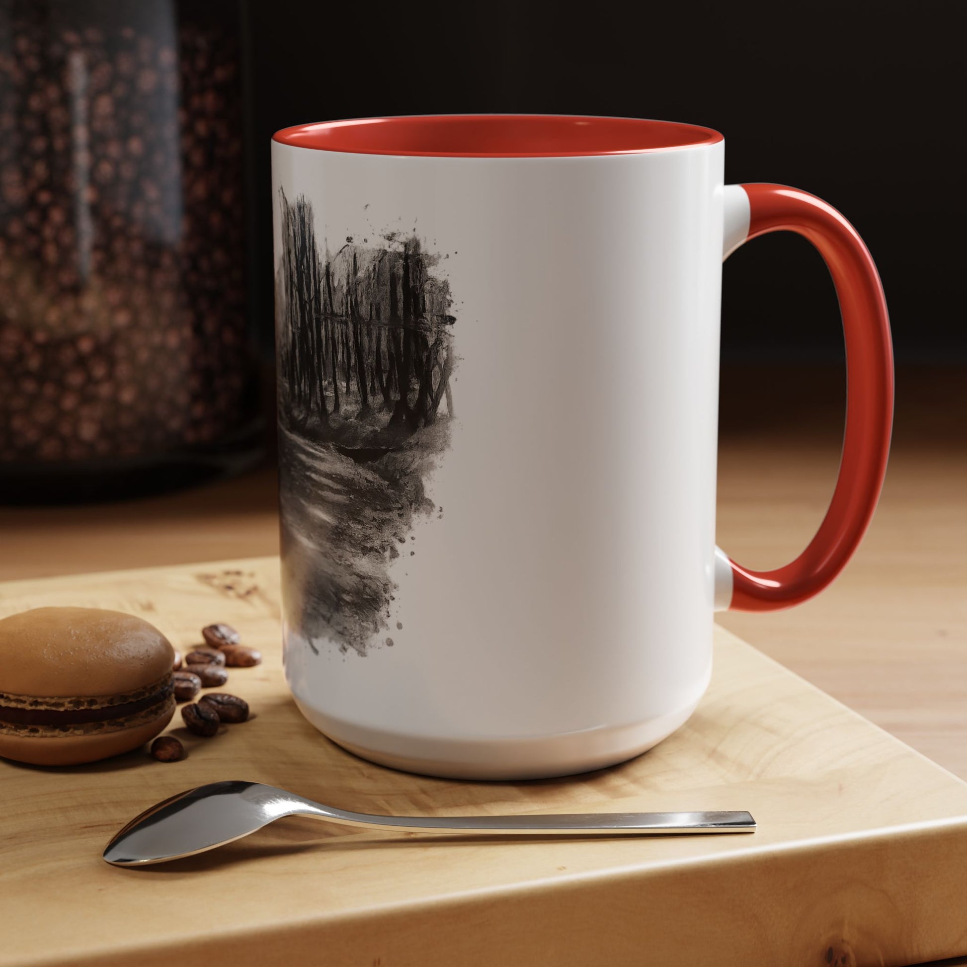 Moody Abstract Forest Coffee Mug | Unique Gift for Nature Lovers, Cozy Home Decor, Perfect for Coffee, Tea, and Hot Chocolate - TRV