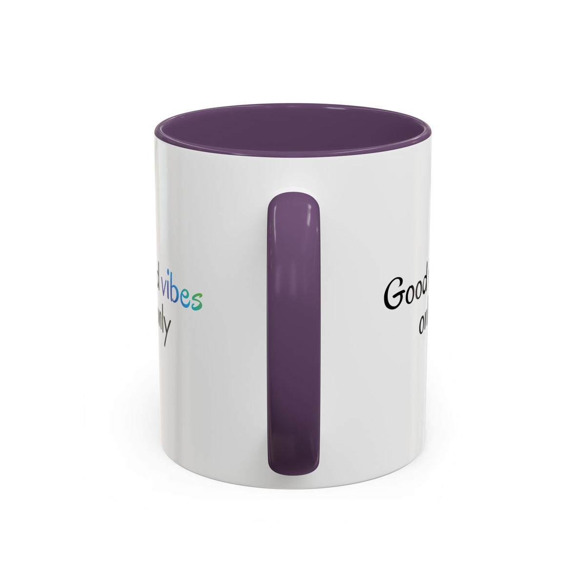 Printify Good Vibes Only coffee mug with positive morning quote, ceramic tea cup for inspirational drinking experiences