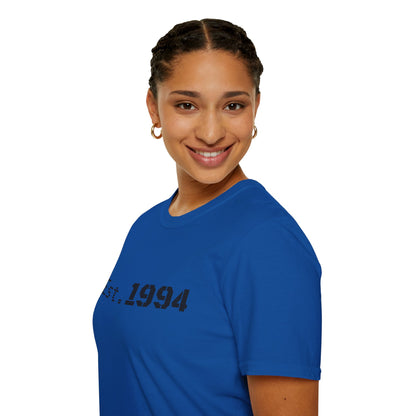 Vintage 1994 Est. graphic T-shirt by Printify featuring bold 1994 design on a casual cotton tee.