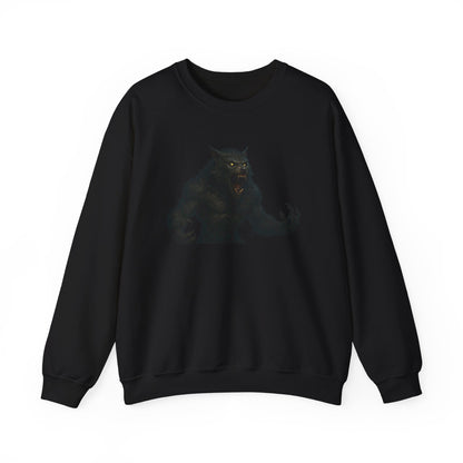 Fierce Werewolf Graphic Sweatshirt, Cozy Unisex Crewneck, Perfect for Casual Outfits, Halloween Apparel, Everyday Wear