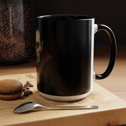 Gothic Dracula Vampire Accent Coffee Mug | Spooky Halloween Gift, Unique Home Decor, Collector's Mug, Coffee Lover's Gift