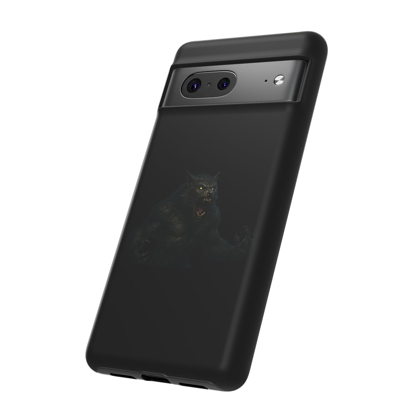 Werewolf Phone Case, Tough Cases, Black Panther Design, Gift for Animal Lovers, Phone Accessories, Fierce Phone Protection - TRV