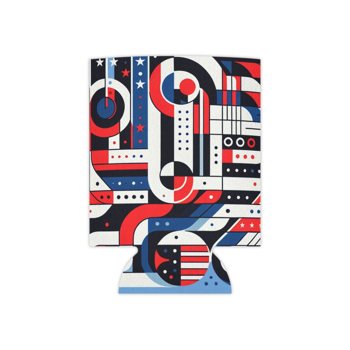 Modern Abstract American Flag Can Cooler