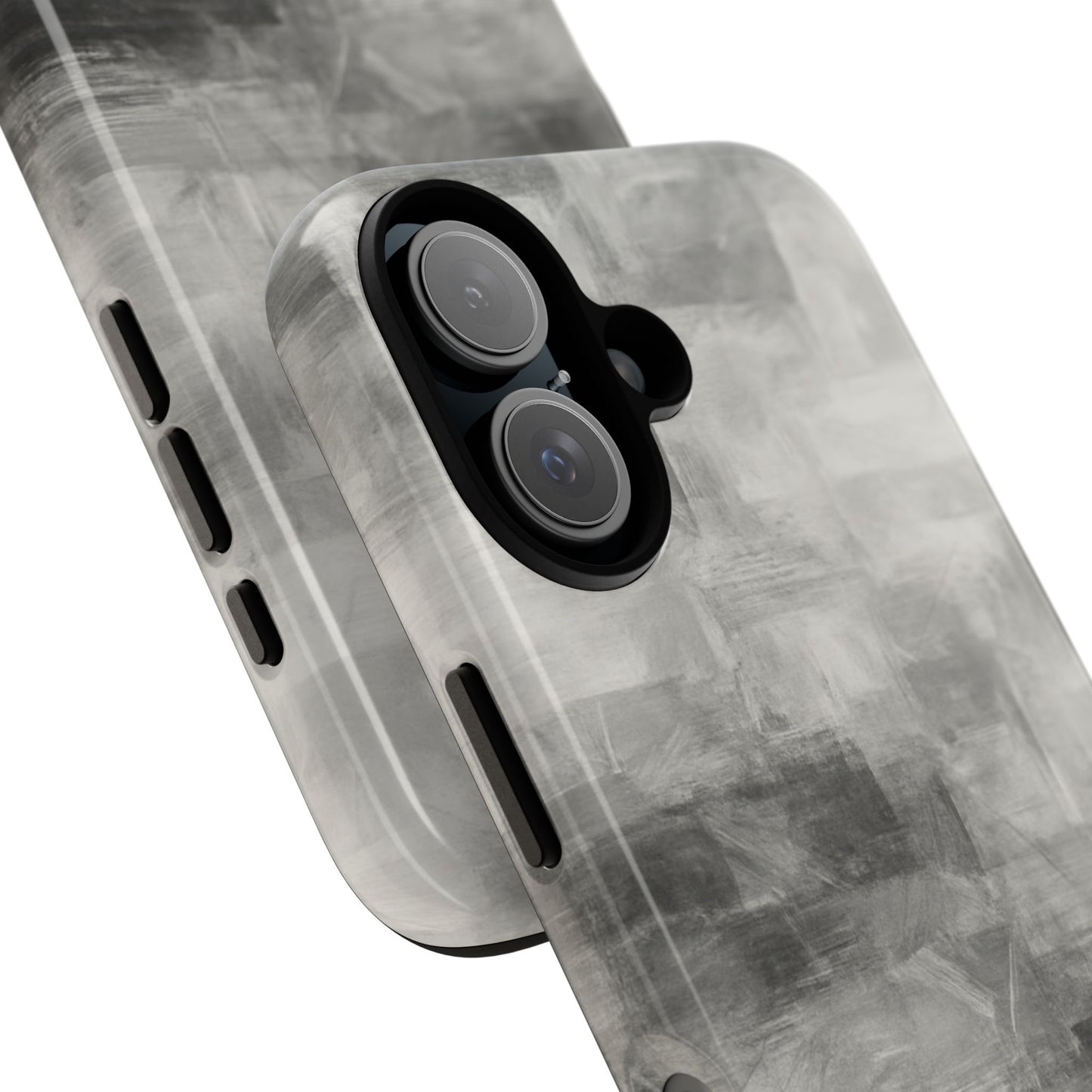 Abstract gray grid phone case by Printify, tough protective iPhone cover with geometric design and durable build.