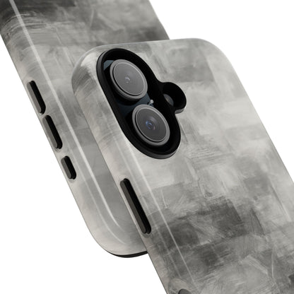 Abstract gray grid phone case by Printify, tough protective iPhone cover with geometric design and durable build.