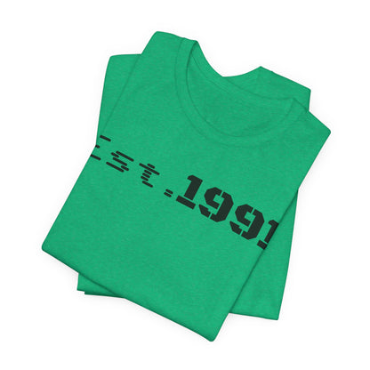 Unisex Vintage Est. 1991 Tee - Perfect Gift for Birthdays, Anniversaries, Throwback Fashion, Casual Wear, Milestone Celebrations