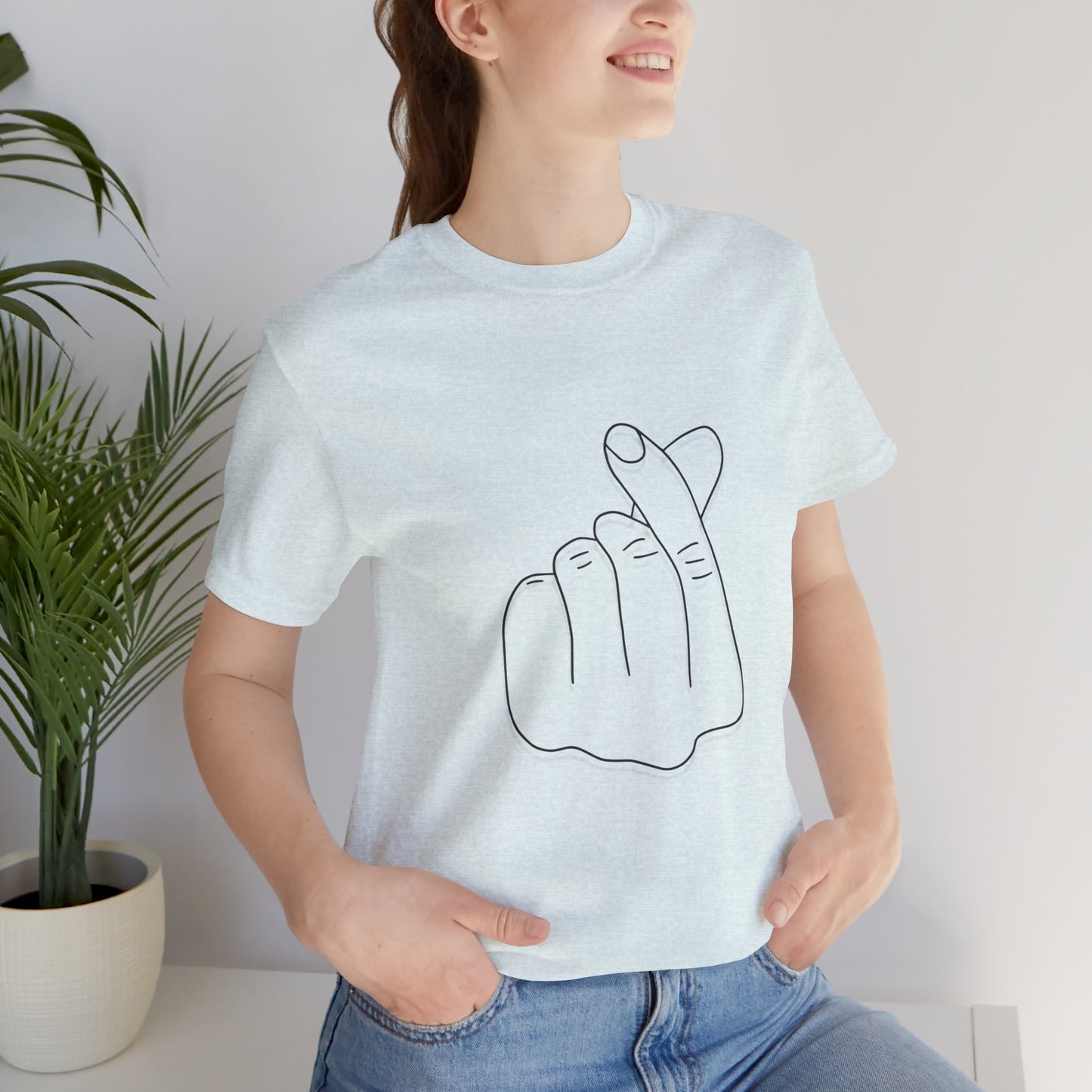 Minimalist Hand Sign Unisex Tee | Casual Everyday Wear | Perfect for Gift Givers