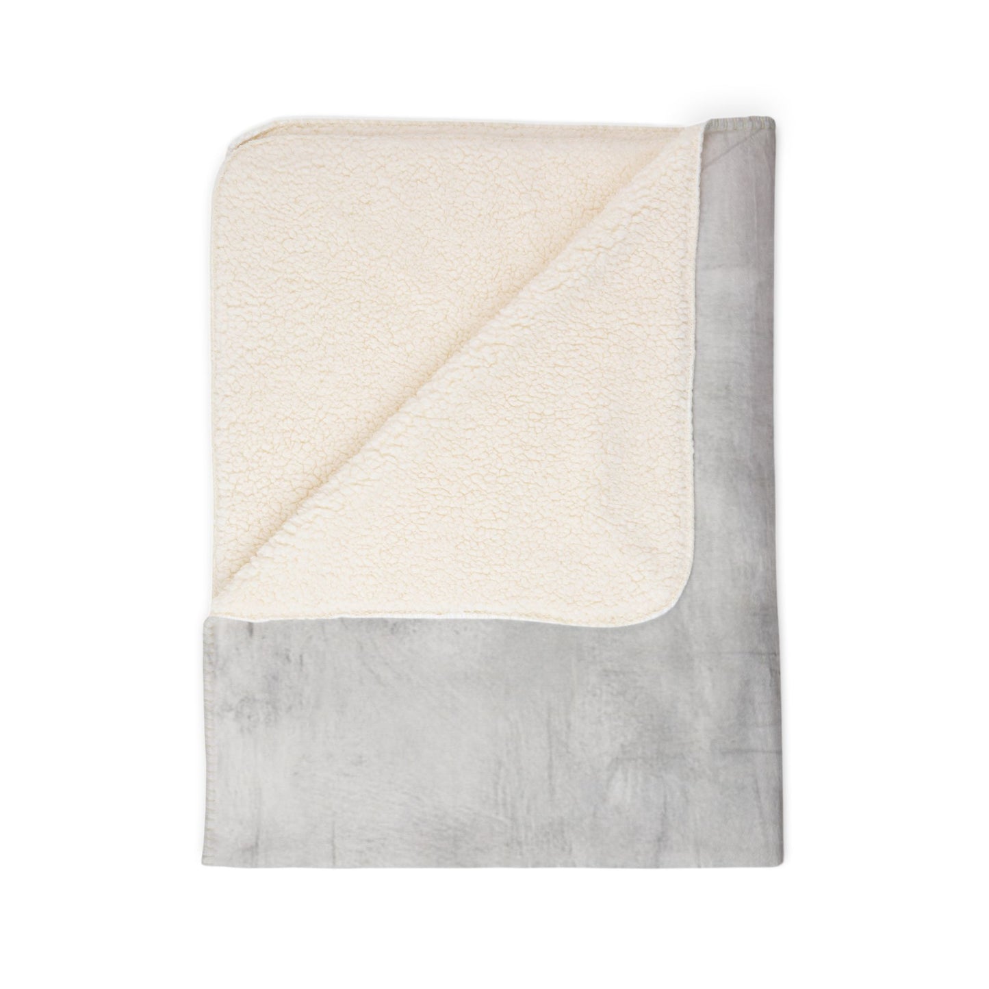 Soft Sherpa fleece throw blanket by Printify, perfect for cozy winter home decor and adding warmth to any space.