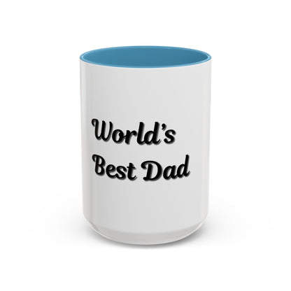 World's Best Dad Accent Coffee Mug - Perfect Gift for Father's Day - TRV