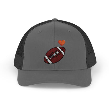 Football Love Snapback Trucker Cap, Sports Hat, Gift for Sports Fans, Casual Wear, Outdoor Activities - TRV