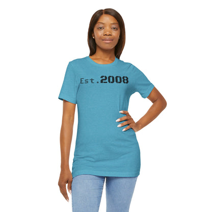 Est. 2008 Unisex Tee, Cool Vintage T-Shirt, Casual Gift, Birthday Apparel, Nostalgic Fashion