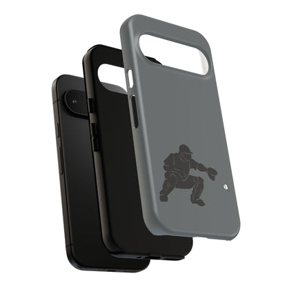 Printify baseball catcher phone case, tough protective cover with detailed catcher design for smartphones.