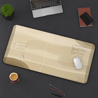 Vintage Wood Grain Desk Mat | Beige Rustic Mouse Pad - TRV