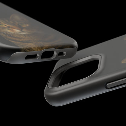 Magnetic Impact-Resistant Phone Case — Realistic Tabby Cat Portrait