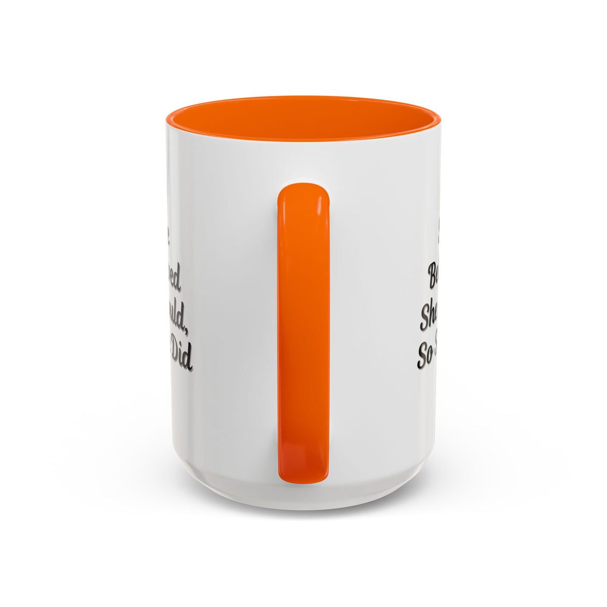 Motivational coffee mug with the quote "She Believed She Could, So She Did" printed on a ceramic mug.